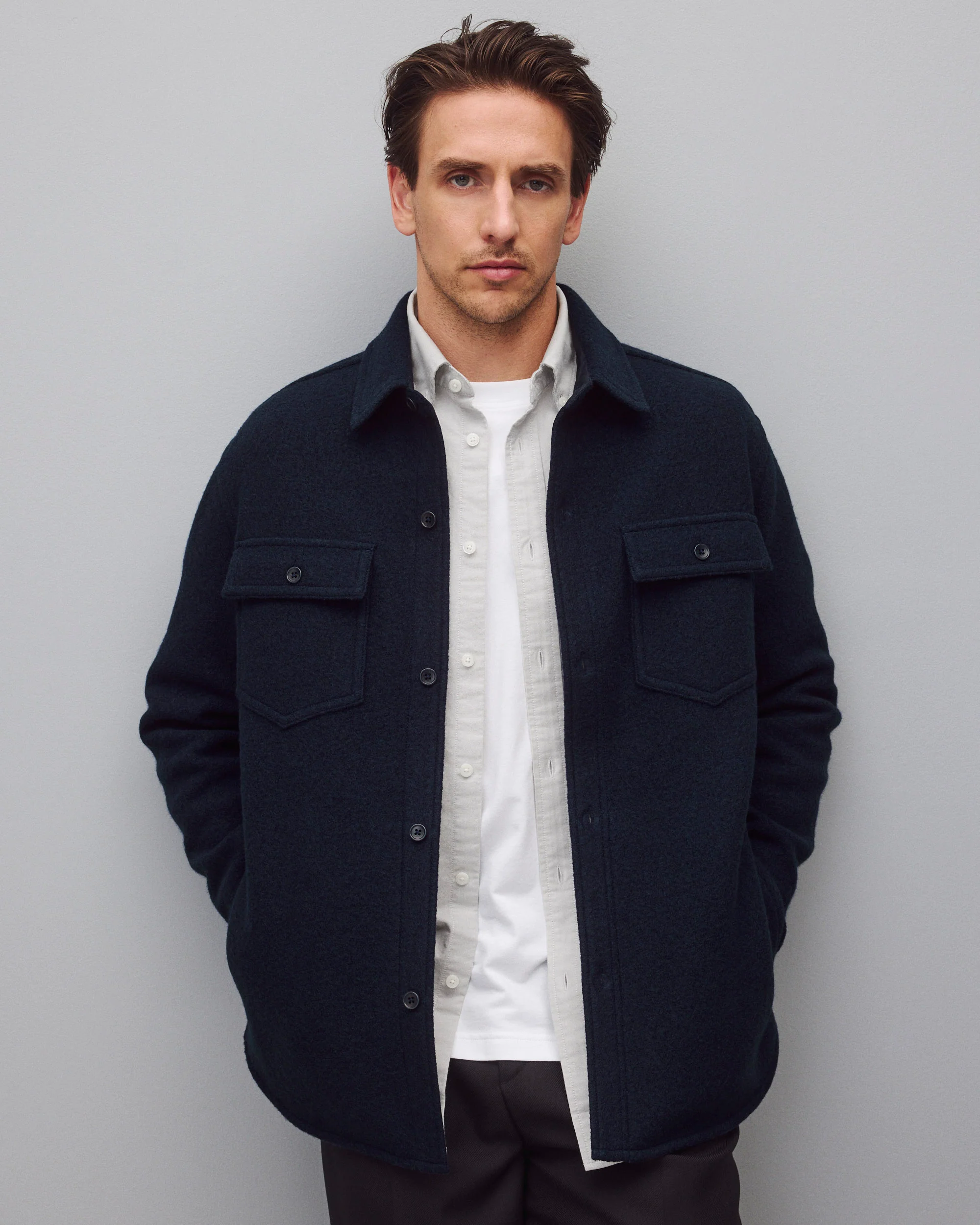 Boiled Wool Warden Overshirt - Image 2