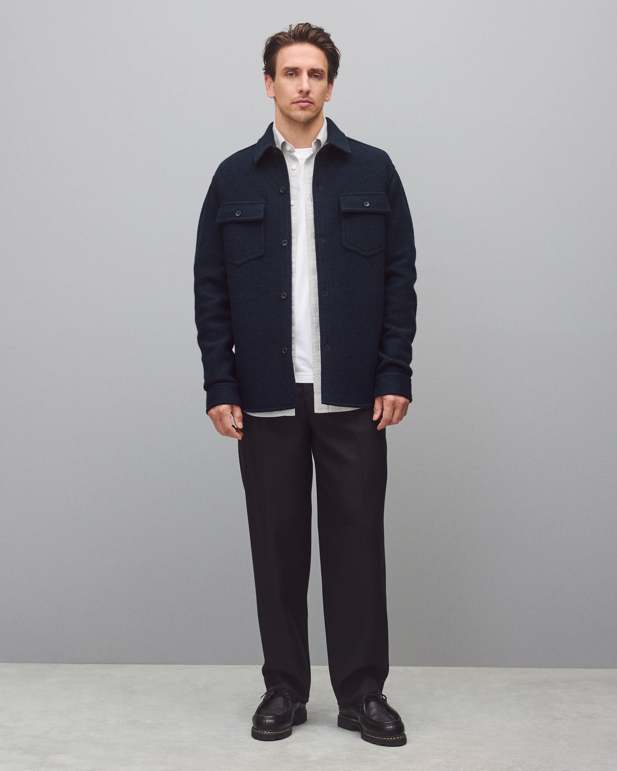 Boiled Wool Warden Overshirt - Image 3
