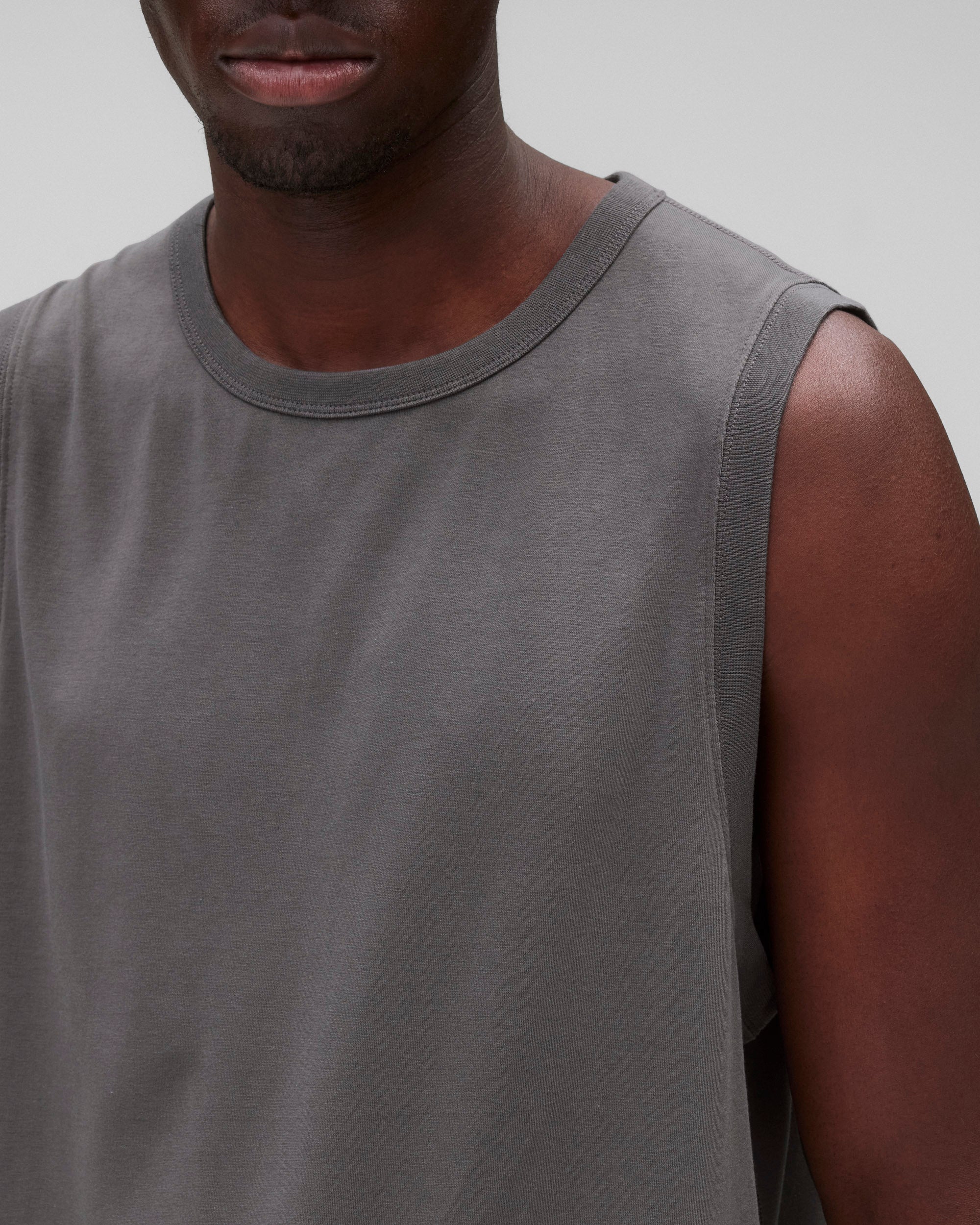 Dual Jersey Slim Sleeveless Shirt - Image 6