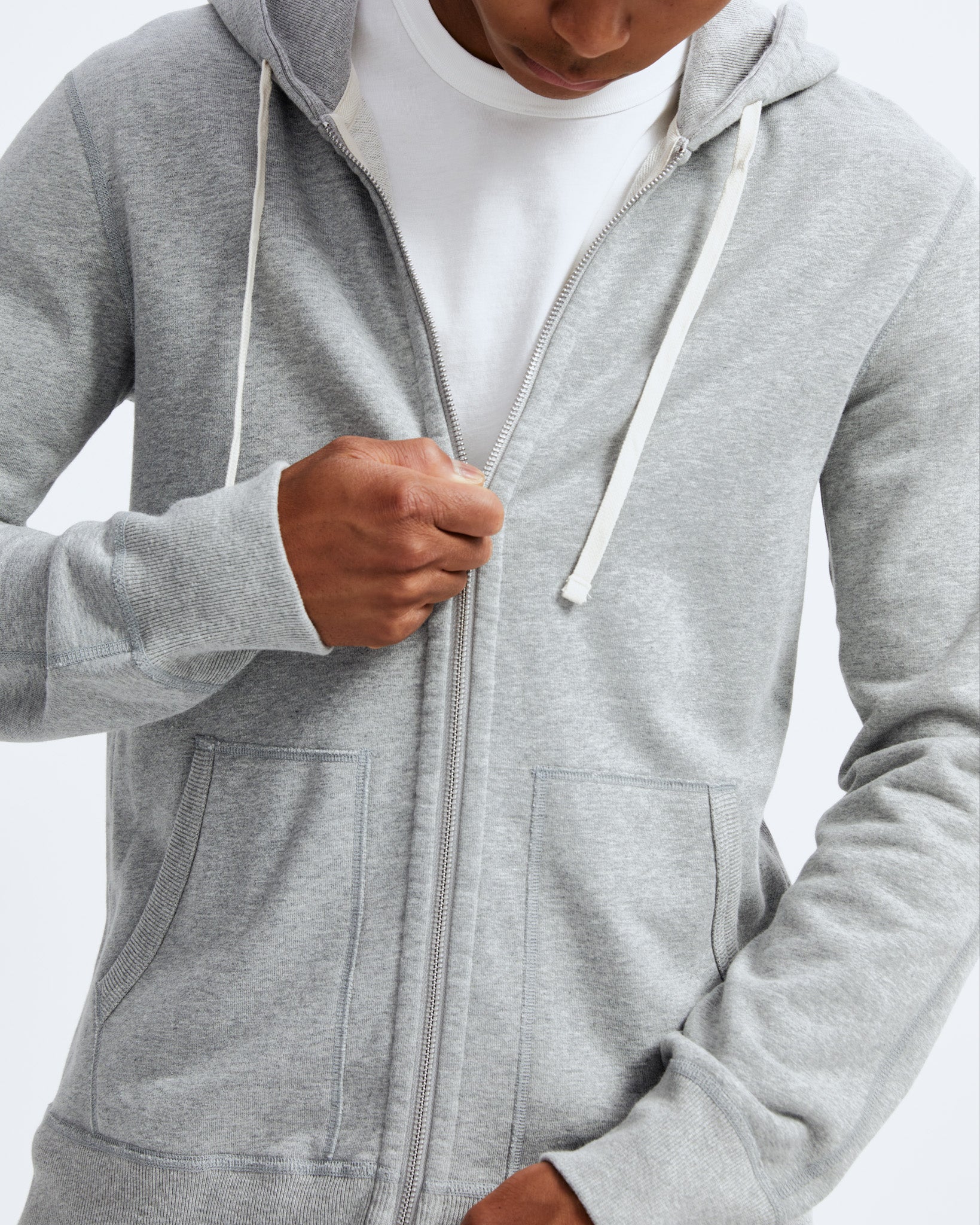 Midweight Terry Slim Zip Hoodie - Image 6