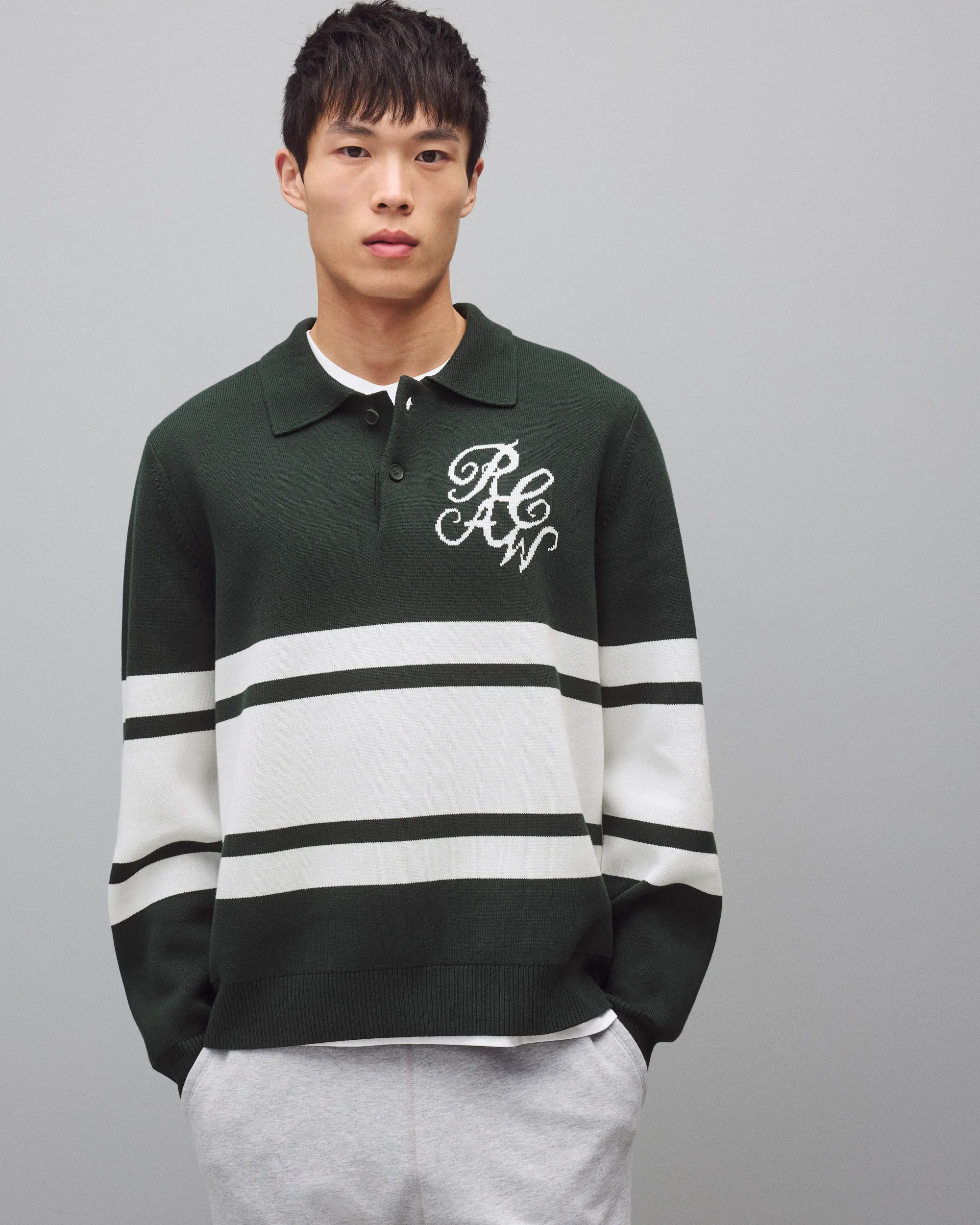 Supima Double Knit RCAW Rugby Sweater - Image 2