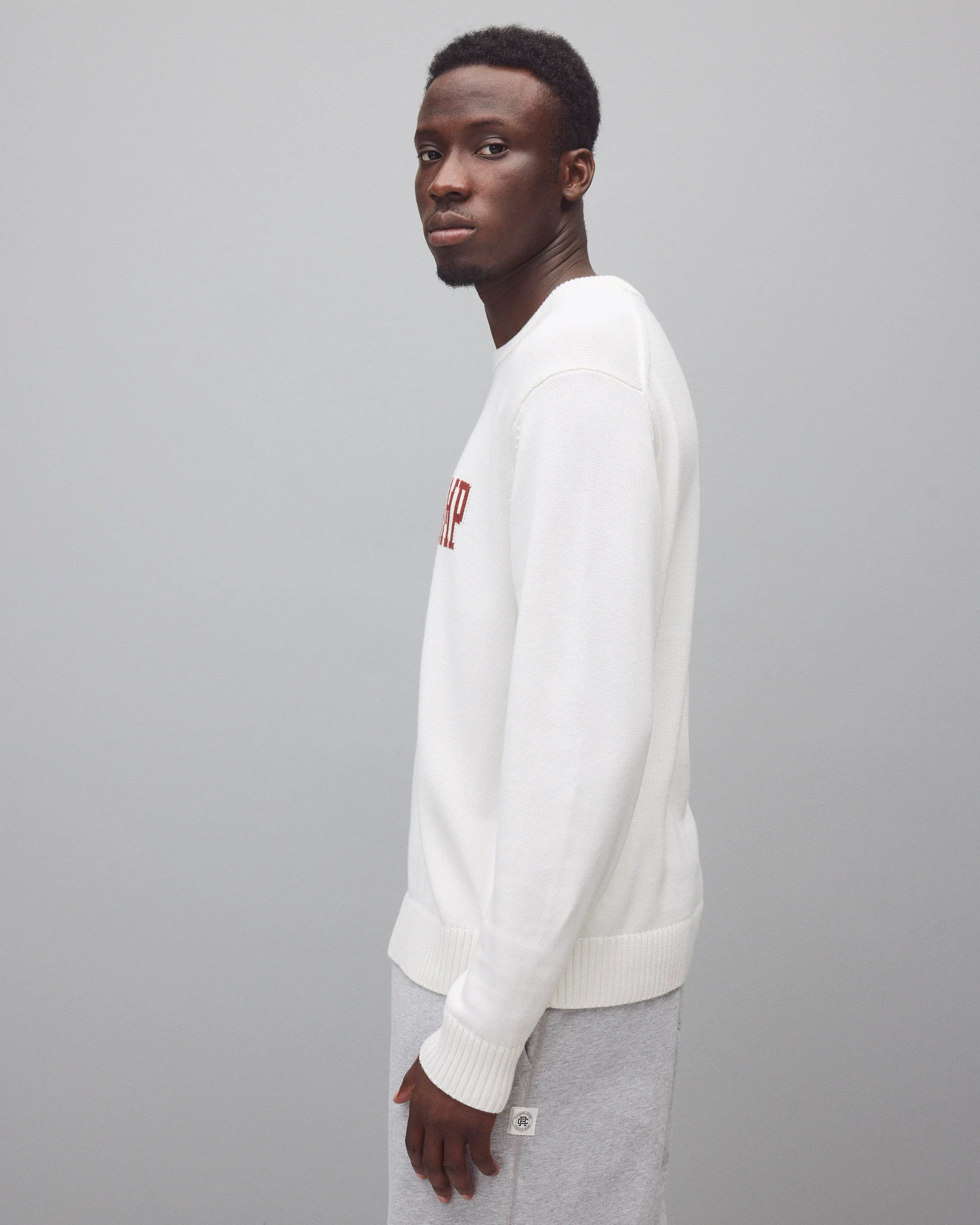 Supima Knit Collegiate Crewneck - Image 3