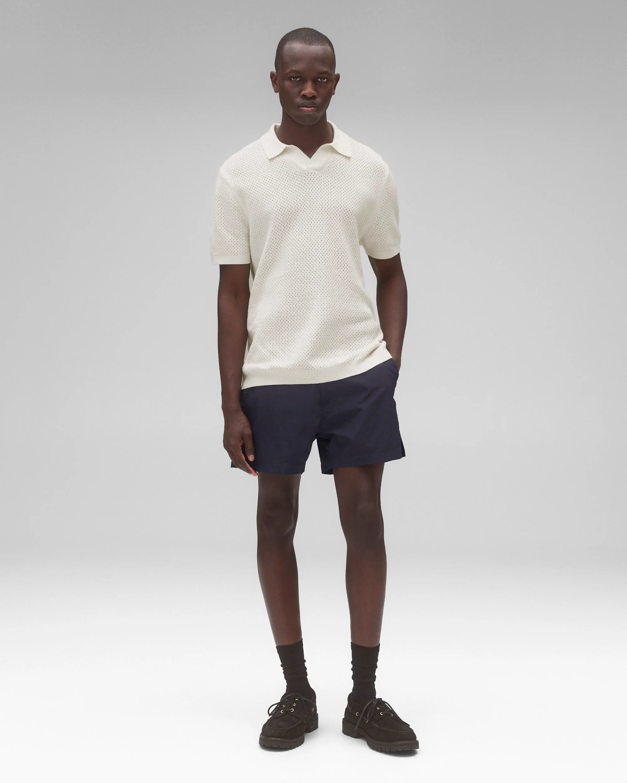 Textured Nylon Deck Slim Swim Short 4.5" - Image 2